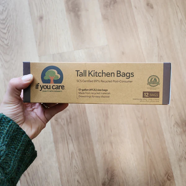 Drawstring Kitchen Trash Bags - 89% Post Consumer Recycled