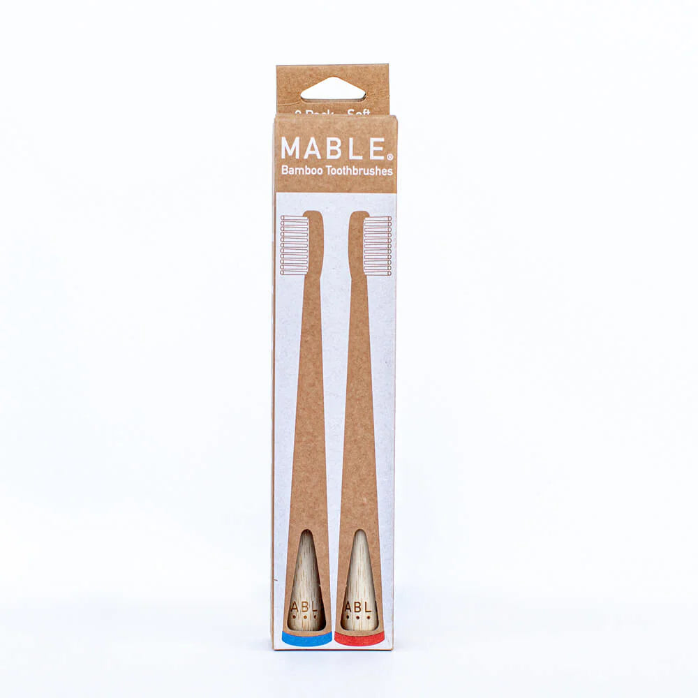 2pc Mable Bamboo Toothbrush