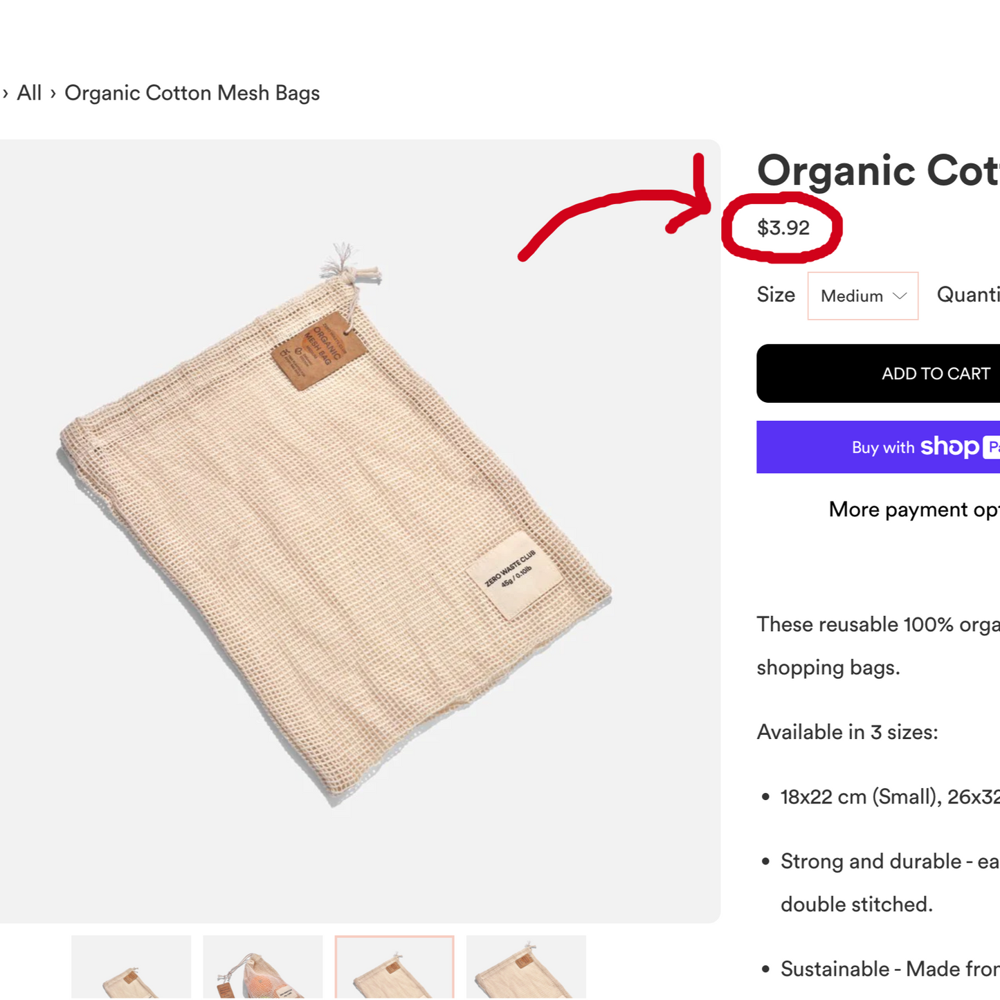 Reusable Organic Produce Bags