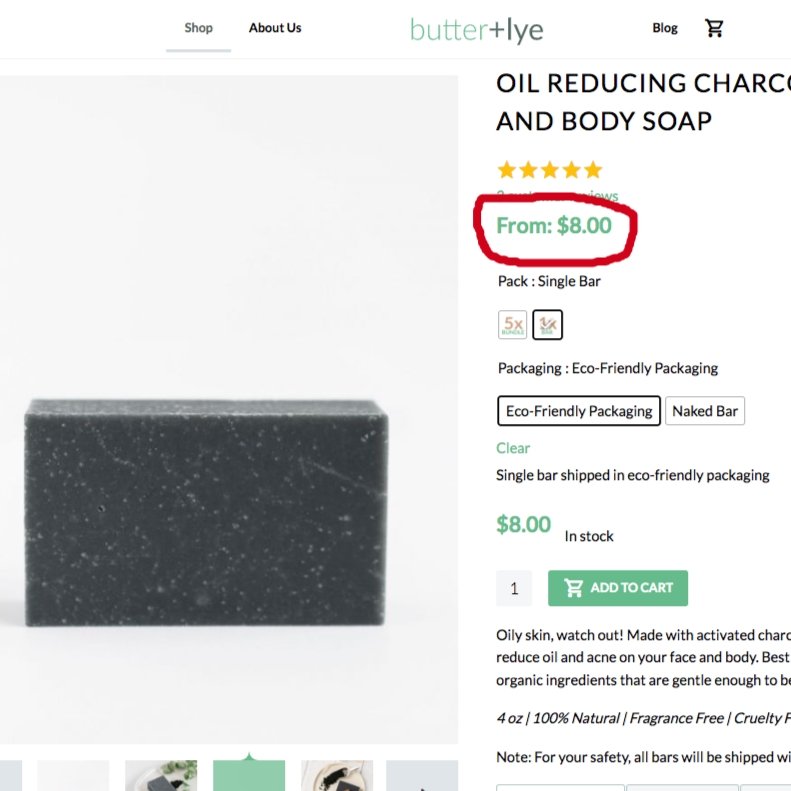 4oz Organic Oil Reducing Charcoal Face Bar  suppliers - screenshot