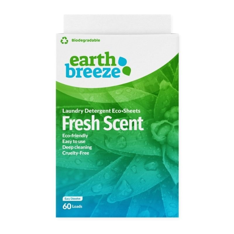 Earth Breeze Laundry Detergent Sheets Fresh Scent